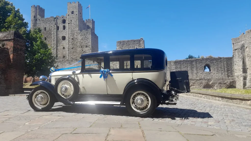 Wedding Car Hire Medway Kent on Rochester castle grounds